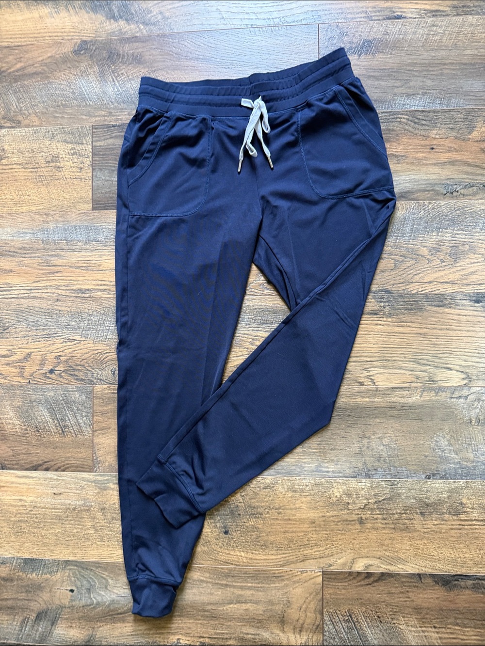 ZYIA Navy Blue Slim Jogger Pants with Drawstring